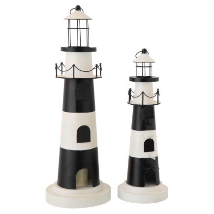 Lampada da tavolo con luce in metallo bianco e nero 27x27x84,3 cm