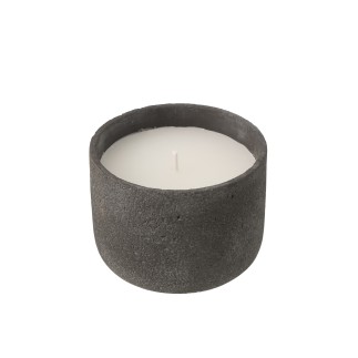 Vela para exteriores 47H en recipiente cerámico gris 20,5 x 20,5 x 16 cm