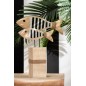 Figurine poissons en bois d’albasia beige 38x10x45 cm Figurine poissons en bois d’albasia beige 38x10x45 cm