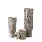 Vase haut à motifs en céramique blanche 16x16x50.2 cm Vase haut à motifs en céramique blanche 16x16x50.2 cm