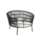Sedia in ferro e rattan nero 118x109x79 cm Sedia in ferro e rattan nero 118x109x79 cm