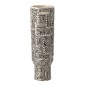 Vase haut à motifs en céramique blanche 16x16x50.2 cm Vase haut à motifs en céramique blanche 16x16x50.2 cm
