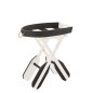Mesa auxiliar marinha em madeira preta e branca 64x41,2x73,5 cm