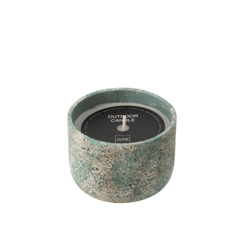 Candela da esterno 31H in vaso di ceramica blu 18x18x13,5 cm Candela da esterno 31H in vaso di ceramica blu 18x18x13,5 cm
