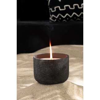 Bougie d’extérieur 47H dans pot céramique gris 20.5x20.5x16 cm
