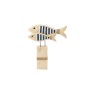 Figurine poissons en bois d’albasia beige 38x10x45 cm Figurine poissons en bois d’albasia beige 38x10x45 cm