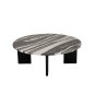 Table basse en marbre noir et gris 90x90x30 cm