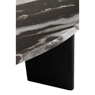 Table basse en marbre noir et gris 90x90x30 cm