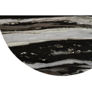 Tavolino in marmo nero e grigio 90x90x30 cm