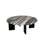 Table basse en marbre noir et gris 90x90x30 cm