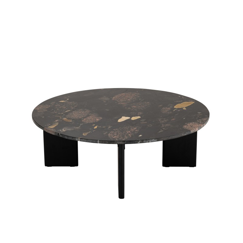 Table basse en marbre noir 90x90x30 cm
