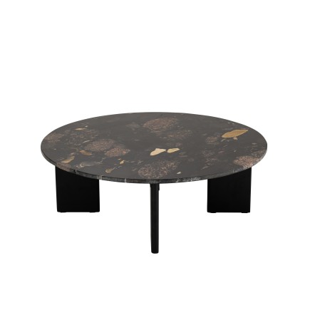 Table basse en marbre noir 90x90x30 cm