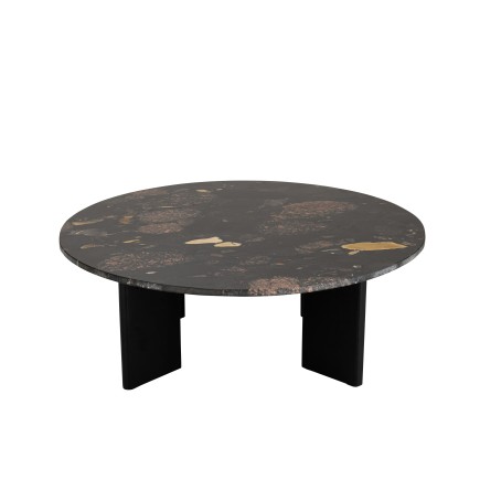 Table basse en marbre noir 90x90x30 cm