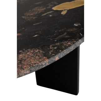 Table basse en marbre noir 90x90x30 cm