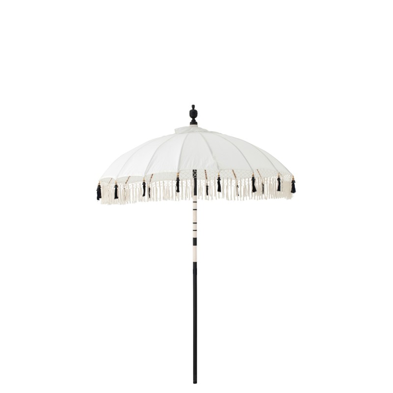Parasol en toile écru 180x180x260 cm