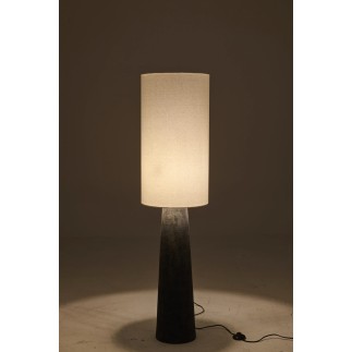 Lampadaire en fibre de verre noir et blanc 35.5x35.5x144 cm