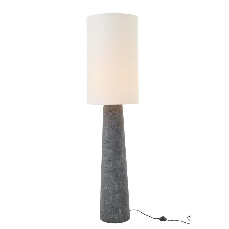 Lampadaire en fibre de verre noir et blanc 35.5x35.5x165 cm Lampadaire en fibre de verre noir et blanc 35.5x35.5x165 cm