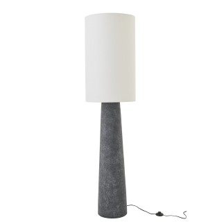 Lampadaire en fibre de verre noir et blanc 35.5x35.5x165 cm