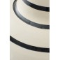 Vaso a righe in ceramica bianca 18x18x26 cm Vaso a righe in ceramica bianca 18x18x26 cm