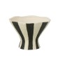 Vase à rayures en céramique blanche 23.5x23.5x16 cm
