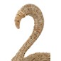 Flamant rose décoratif en herbes naturelles beige 45x40x138 cm Flamant rose décoratif en herbes naturelles beige 45x40x138 cm