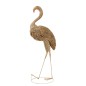 Flamant rose décoratif en herbes naturelles beige 45x40x138 cm Flamant rose décoratif en herbes naturelles beige 45x40x138 cm