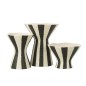 Vaso a righe in ceramica bianca 24,5x24,5x30 cm