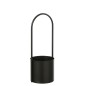 Vaso em metal preto 15x15x42 cm