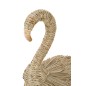 Flamant rose décoratif en herbes naturelles beige 50x40x125 cm Flamant rose décoratif en herbes naturelles beige 50x40x125 cm