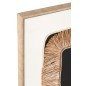 Tableau décoratif en bois et toile beige et noir 83x4.3x123 cm Tableau décoratif en bois et toile beige et noir 83x4.3x123 cm