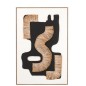 Tableau décoratif en bois et toile beige et noir 83x4.3x123 cm Tableau décoratif en bois et toile beige et noir 83x4.3x123 cm