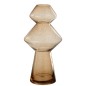 Vase en verre marron 17.5x17.5x34 cm Vase en verre marron 17.5x17.5x34 cm