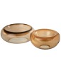 Ciotola decorativa in vetro marrone 33x33x12 cm Ciotola decorativa in vetro marrone 33x33x12 cm
