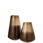Vase cône en verre marron 21.5x21.5x36.5 cm Vase cône en verre marron 21.5x21.5x36.5 cm