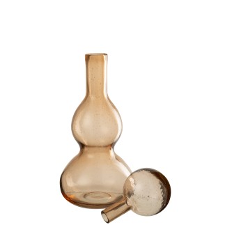 Frasco con tapón de vidrio marrón 16 x 16 x 42 cm