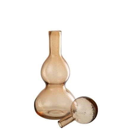 Frasco con tapón de vidrio marrón 16 x 16 x 42 cm