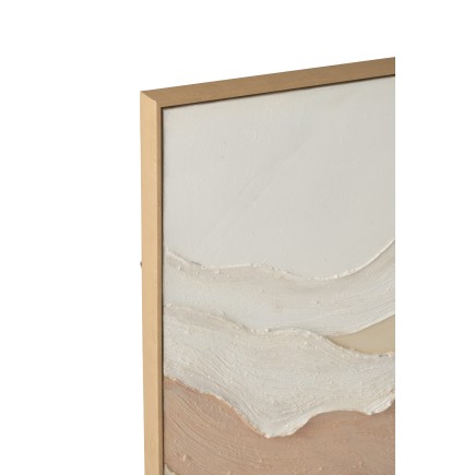 Peinture décorative en acrylique beige 122.5x4.5x82.5 cm