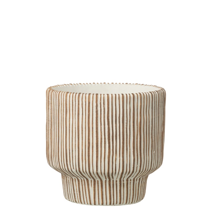 Vaso exterior em cerâmica branca 23x23x22 cm Vaso exterior em cerâmica branca 23x23x22 cm