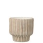 Cache-pot extérieur en céramique blanc 23x23x22 cm Cache-pot extérieur en céramique blanc 23x23x22 cm