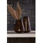 Vase cône en verre marron 21.5x21.5x36.5 cm Vase cône en verre marron 21.5x21.5x36.5 cm