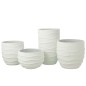 Cache-pot extérieur en céramique blanche 33.5x33.5x53.5 cm Cache-pot extérieur en céramique blanche 33.5x33.5x53.5 cm