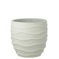 Cache-pot extérieur en céramique blanche 40.5x40.5x38 cm
