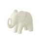 Éléphant ligné en polyrésine blanc 22.2x9x16.7 cm Éléphant ligné en polyrésine blanc 22.2x9x16.7 cm