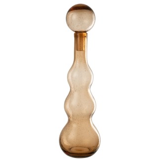 Flacon avec bouchon en verre marron 14.5x14.5x52 cm