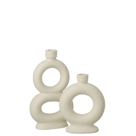 Vaso soliflore em cerâmica branco quebrado 16x6,5x28 cm