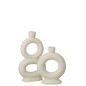Vaso soliflore em cerâmica branco quebrado 16x6,5x28 cm Vaso soliflore em cerâmica branco quebrado 16x6,5x28 cm