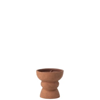 Macetero Exterior de cerámica marrón 19,5 x 19,5 x 19 cm