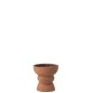 Vaso exterior em cerâmica castanha 19,5 x 19,5 x 19 cm Vaso exterior em cerâmica castanha 19,5 x 19,5 x 19 cm