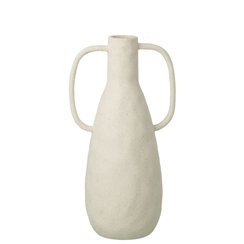 Vaso de cerâmica branco quebrado 21,5 x 15,5 x 41 cm Vaso de cerâmica branco quebrado 21,5 x 15,5 x 41 cm