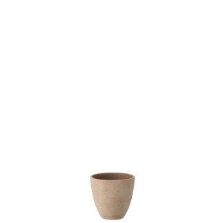 Macetero Exterior de cerámica beige 14 x 14 x 13,5 cm